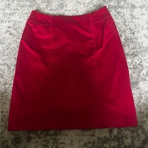 New York & Company Stretch Pencil Skirt Red Size 4 Back Slit business casual